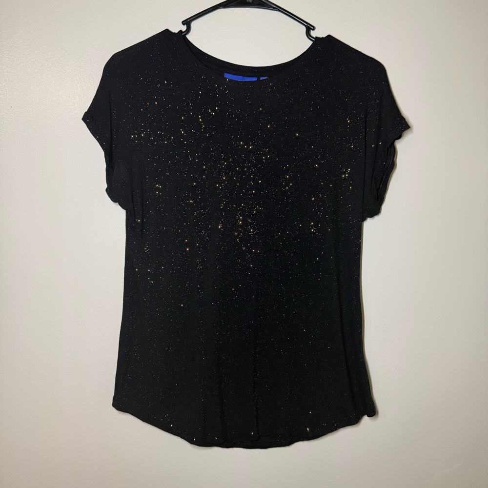 Apt. 9 Black Top with Gold Sparkles